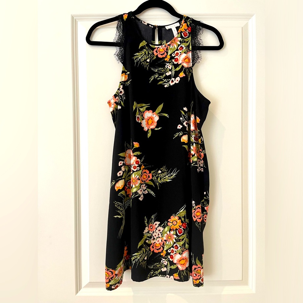 Floral Leith Sheath Dress with Lace